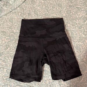 lululemon athletica Black Camo Bike Shorts